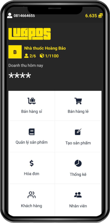 luapos mobile dashboard